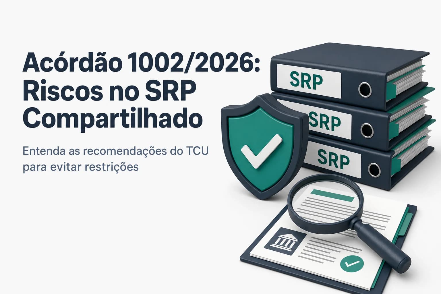 Capa do post sobre Acórdão 1002/2026 do TCU tratando de riscos no pregão SRP compartilhado