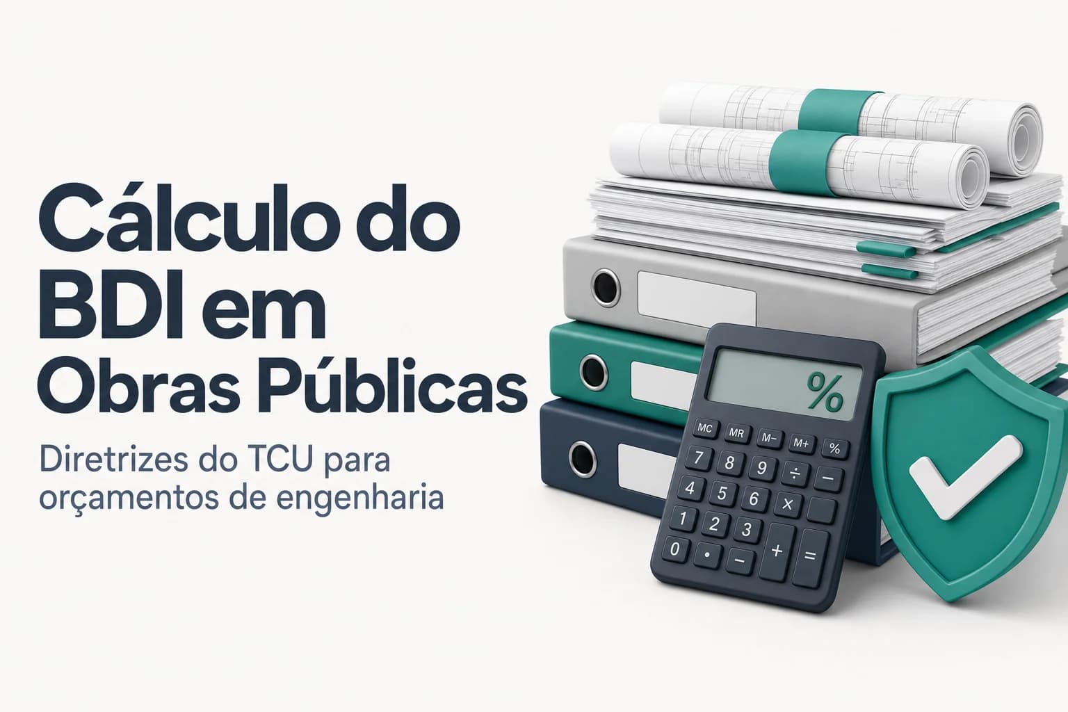 Gráfico ilustrando a composição percentual do BDI em obras de engenharia