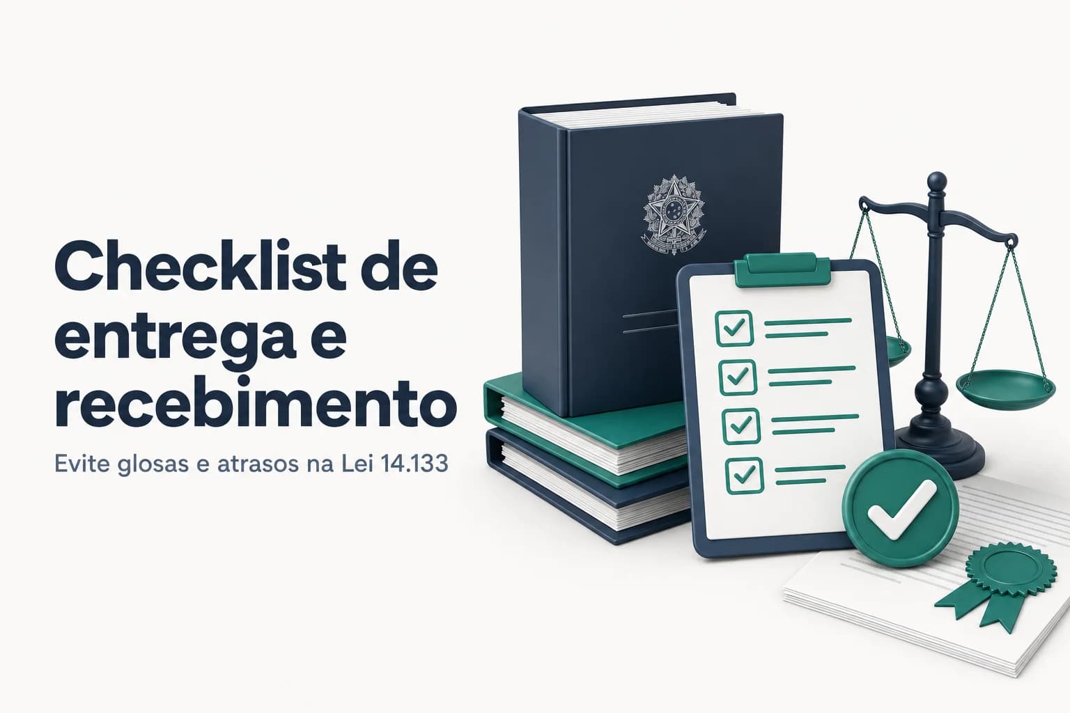 Checklist de entrega e recebimento em contratos de fornecimento contínuo ao governo com base na Lei 14.133/2021