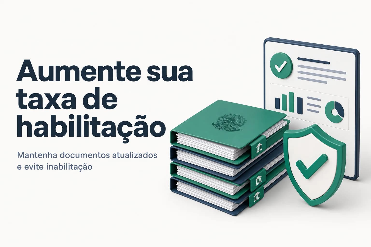 Gráfico mostrando aumento da taxa de habilitação com calendário de renovação de documentos