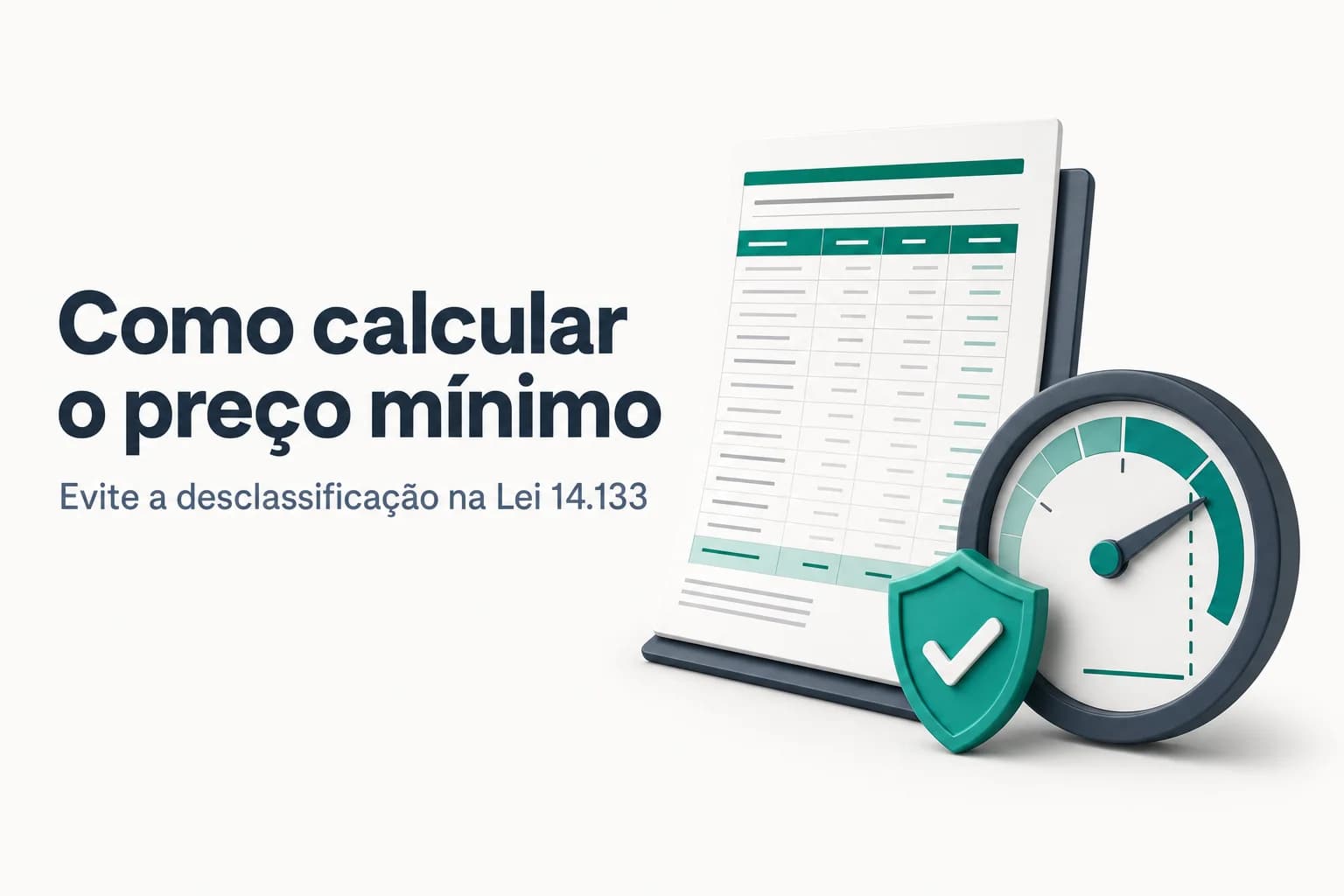 Gráfico com curva de custos e alerta de inexequibilidade em serviços continuados, destacando o critério dos 75%.