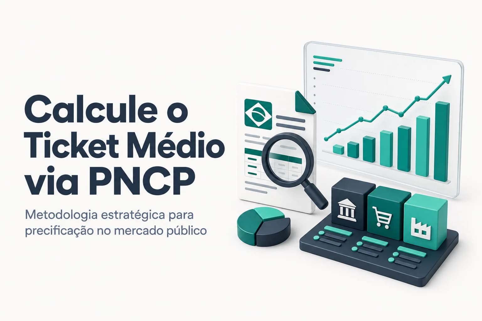 Gráfico mostrando o ticket médio de compras públicas por segmento, com dados extraídos do PNCP.