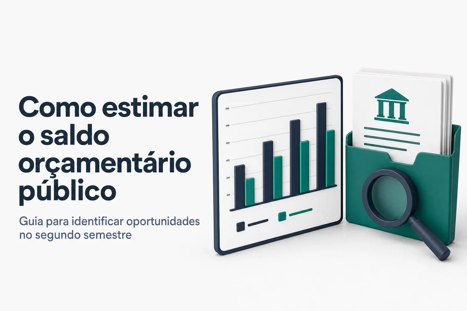 Gráfico de barras ilustrando dotação, empenho e saldo disponível de um órgão público.