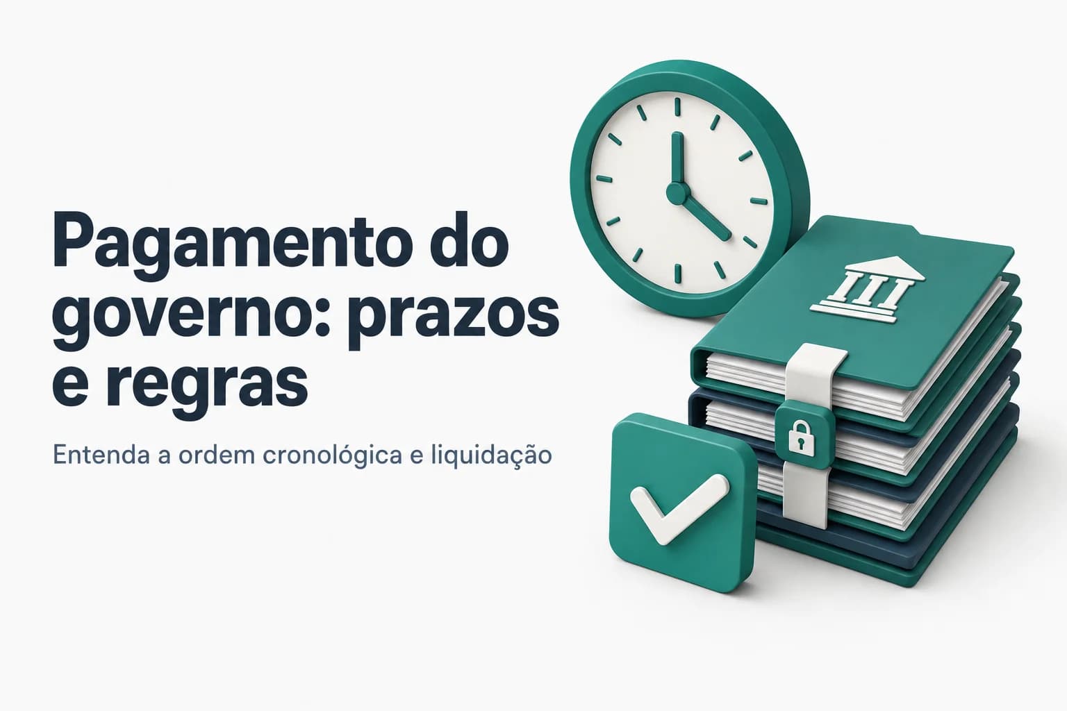 Imagem ilustrativa do ciclo de pagamento da despesa pública: empenho, liquidação e pagamento.