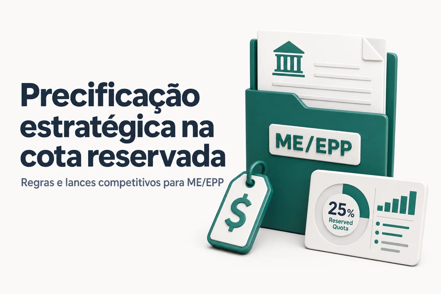 Gráfico comparativo de preços em licitação com cota reservada para micro e pequenas empresas.