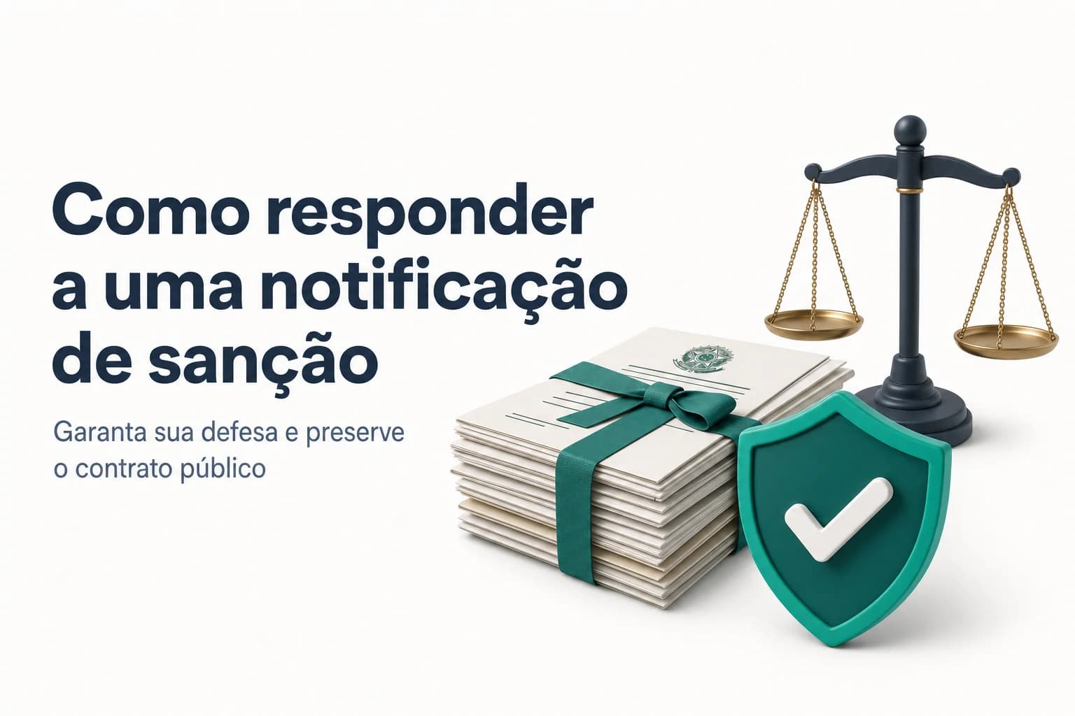 Empresário lendo documento de notificação de sanção em licitação pública com expressão preocupada