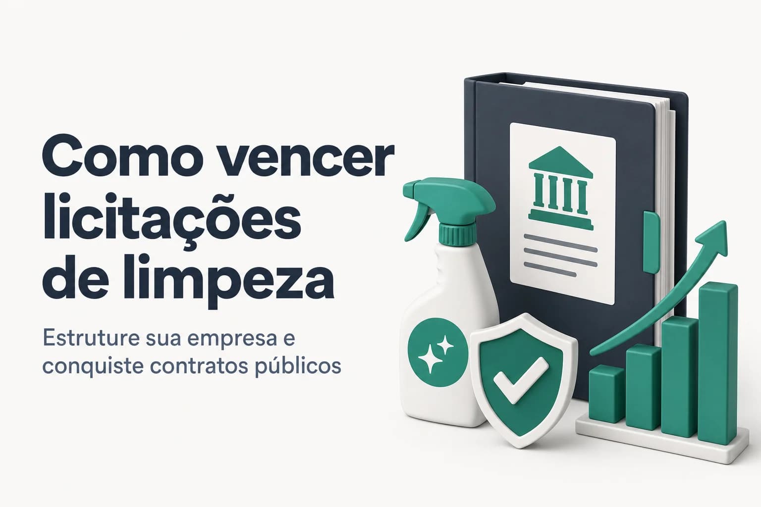 Capa do artigo sobre estruturação de pequena empresa de limpeza para vencer licitações públicas