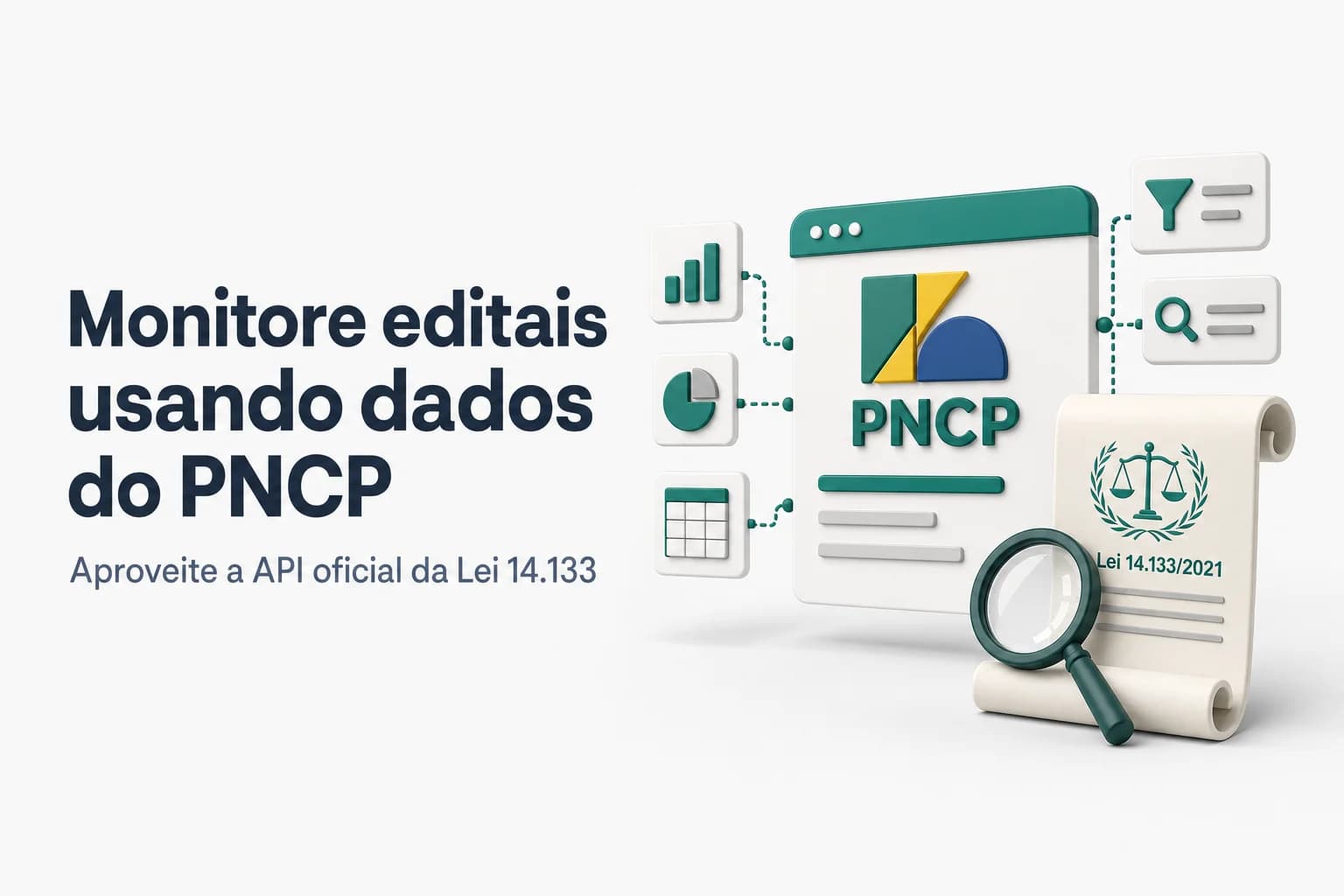 Captura de tela do portal PNCP mostrando filtros de busca de contratações públicas