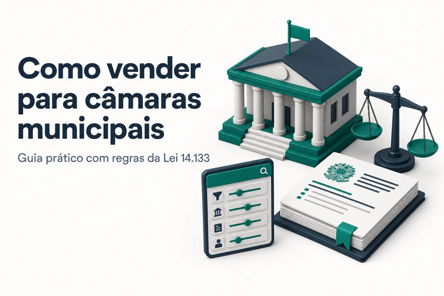 Plenário de uma câmara municipal com cadeiras e mesa diretora, simbolizando o ambiente de licitações legislativas.
