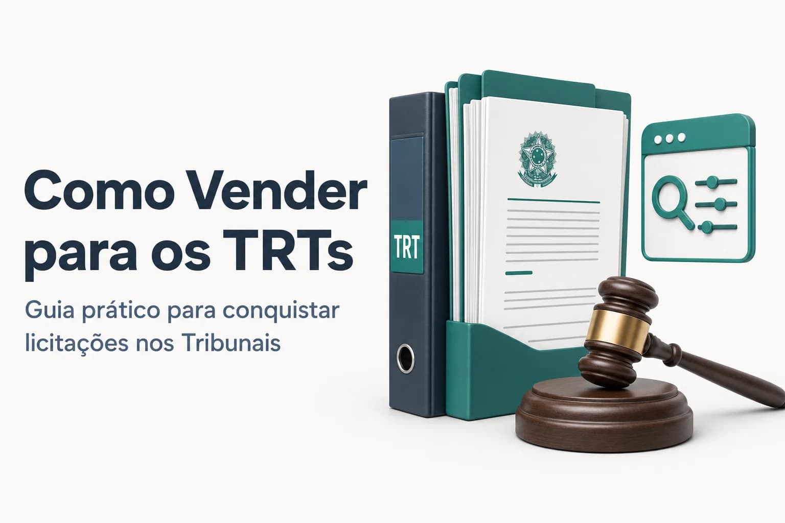 Guia de como vender para os Tribunais Regionais do Trabalho (TRTs) com dicas sobre cadastro, editais e legislação.