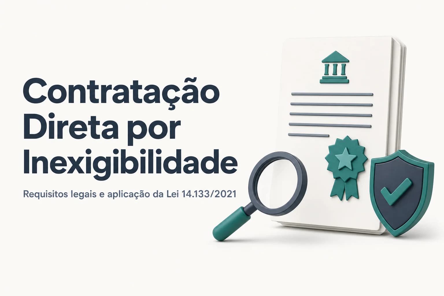 Documentos sobre contratação direta por inexigibilidade com destaque para os artigos 74 e 72 da Lei 14.133/2021