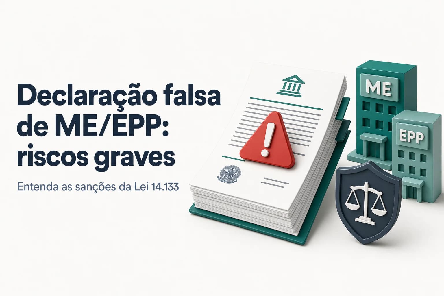 Homem em escritório assinando documentos de licitação, imagem de contrato e caneta sobre mesa