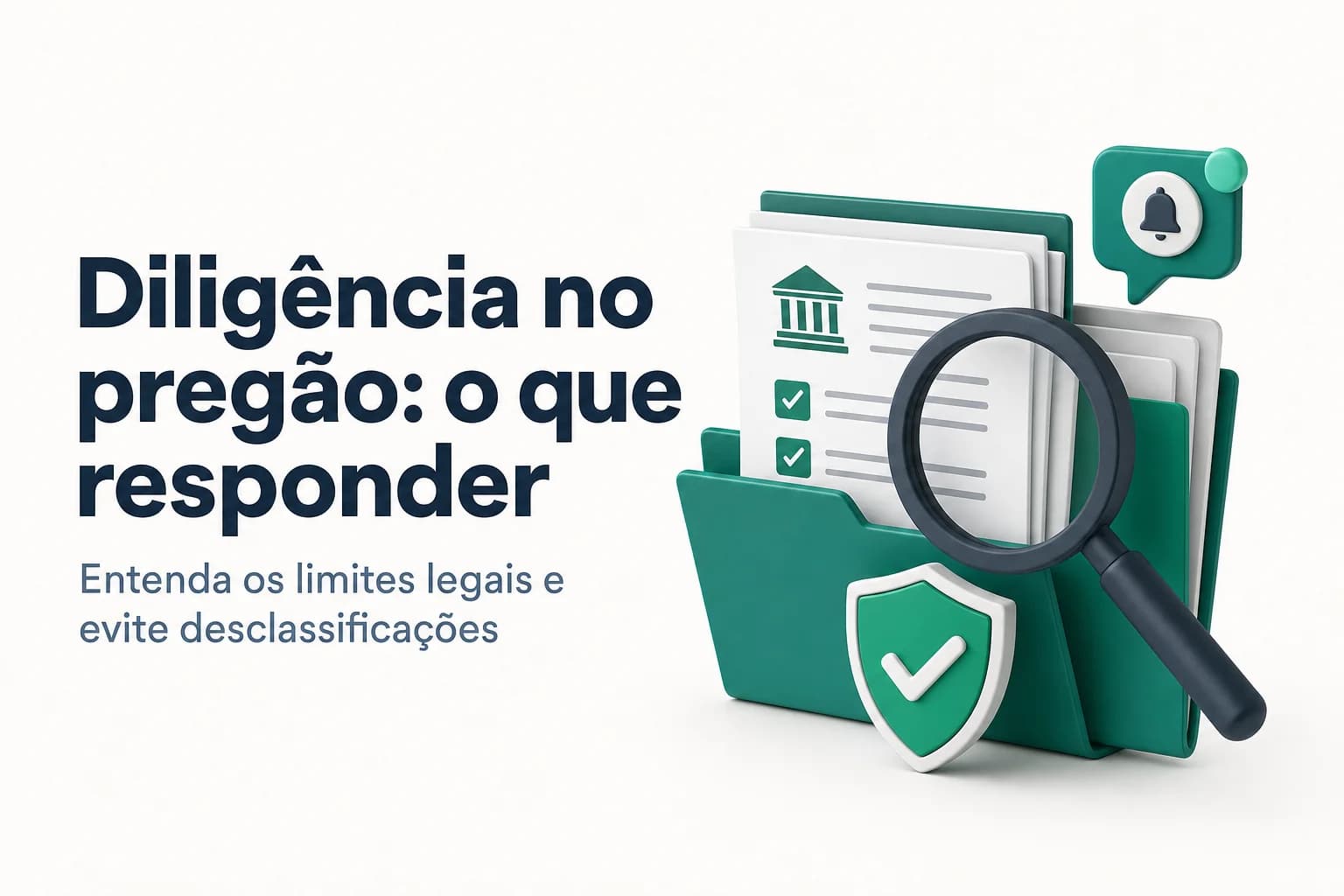 Pregoeiro analisa documentos de licitante durante diligência em pregão eletrônico no computador