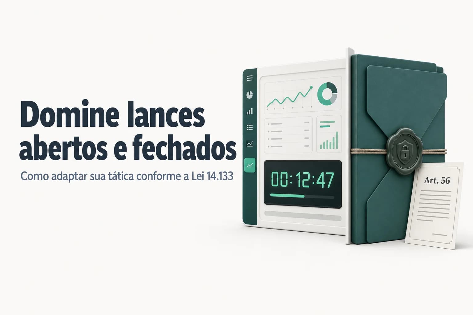 Ilustração comparando lances em lote aberto (público) e fechado (sigiloso) em uma licitação pública