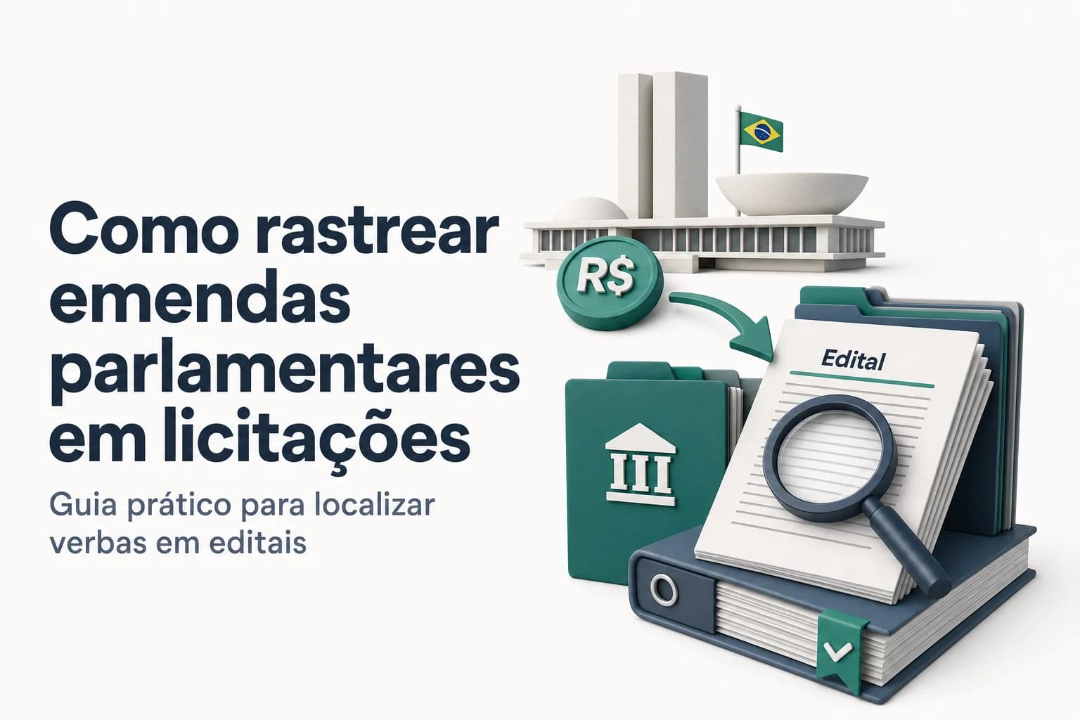 Gráfico ilustrando o fluxo de emendas parlamentares do orçamento federal até o edital de licitação municipal.