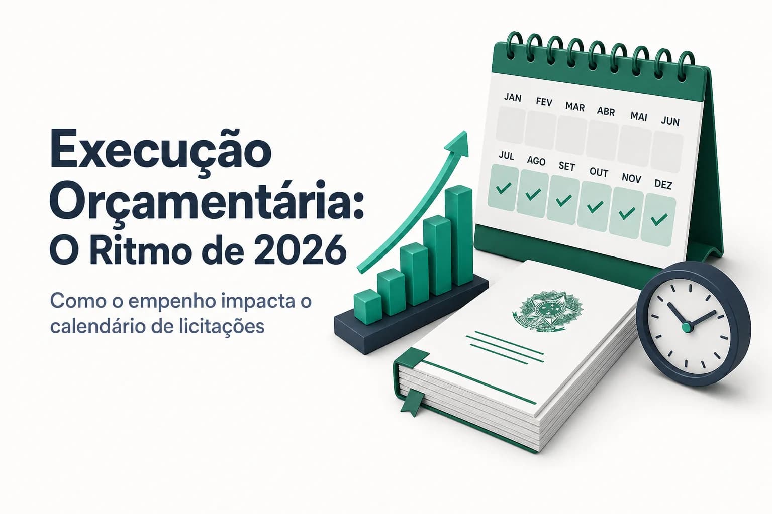 Gráfico ilustrando o calendário de empenhos no segundo semestre de 2026 com destaque para prazos e restos a pagar.