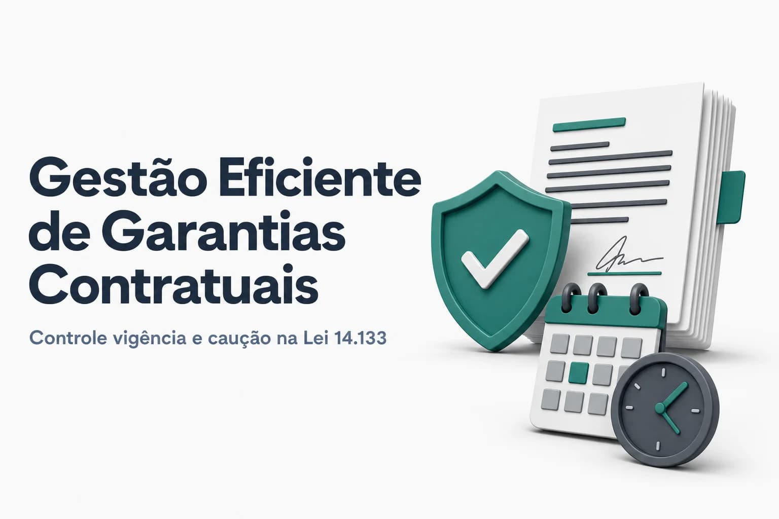 Pilha de documentos contratuais com destaque para apólice de seguro-garantia e caução em dinheiro.