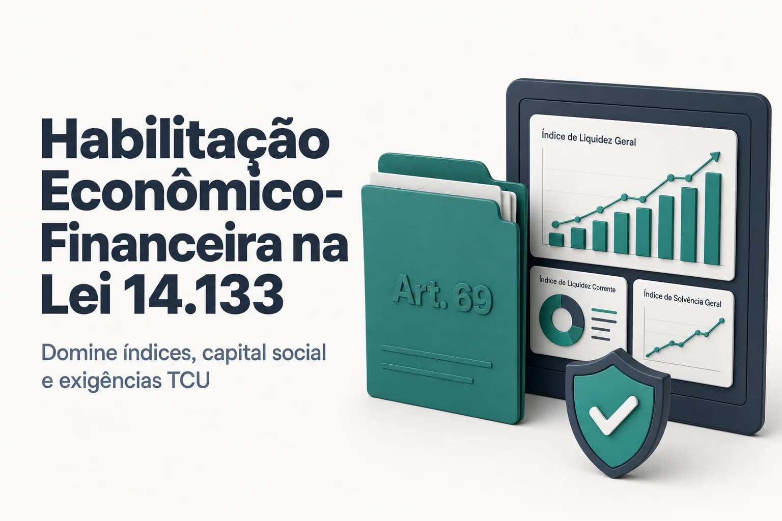 Ilustração de documentos financeiros e balanço contábil para licitações públicas