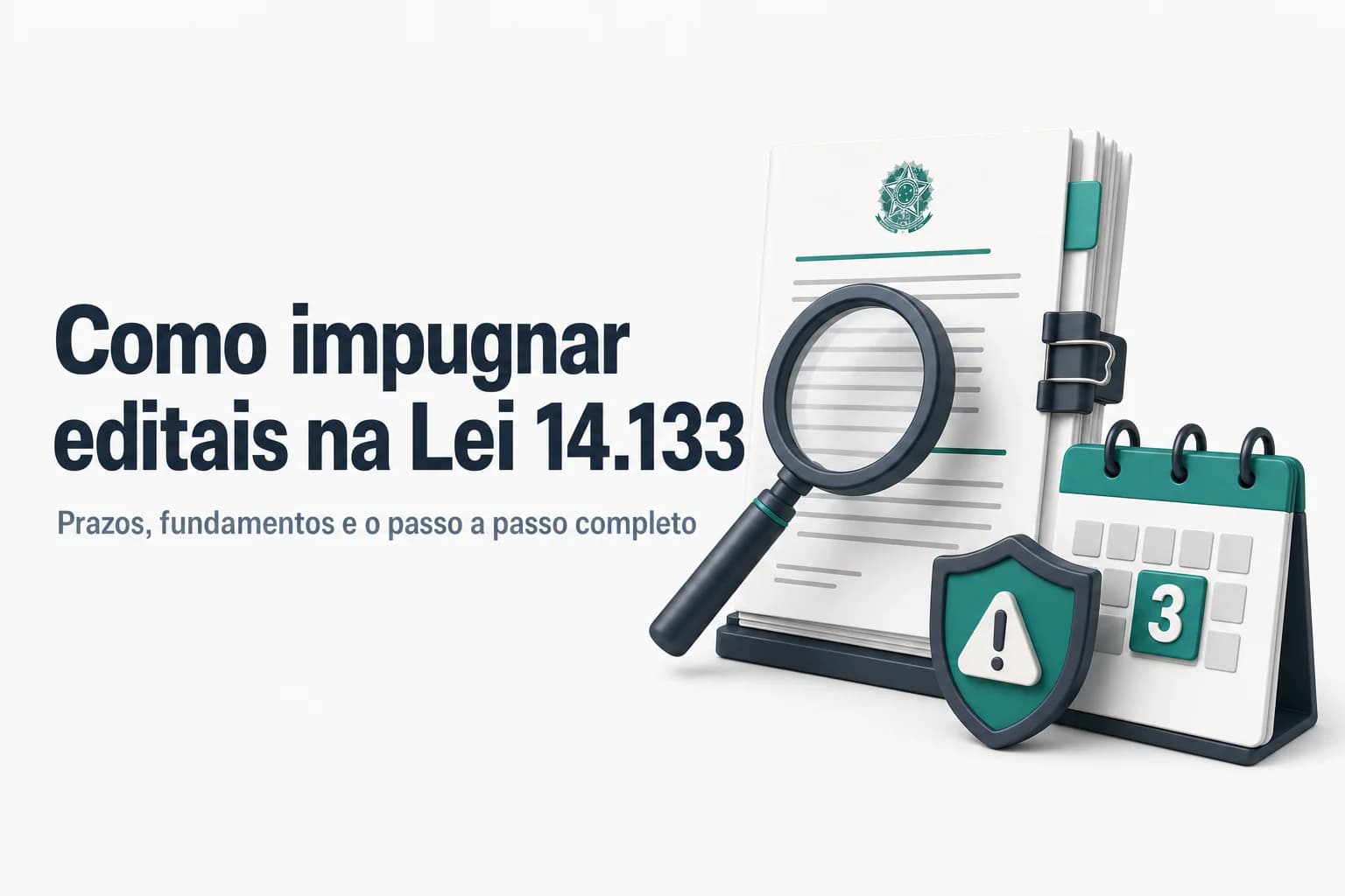 Documentos de licitação e selo de impugnação sobre edital.