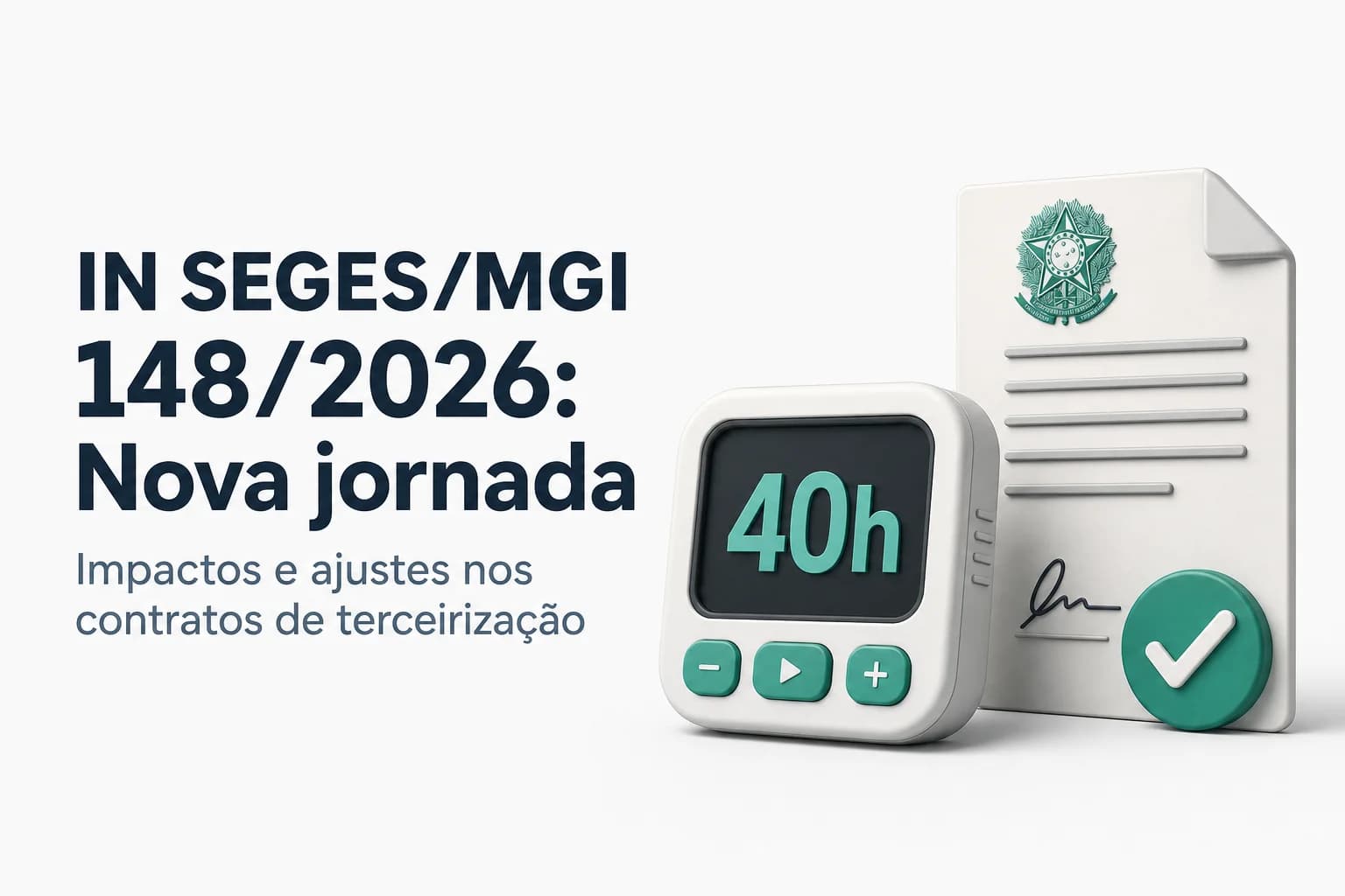 IN SEGES/MGI 148/2026 redução jornada terceirizados 40 horas