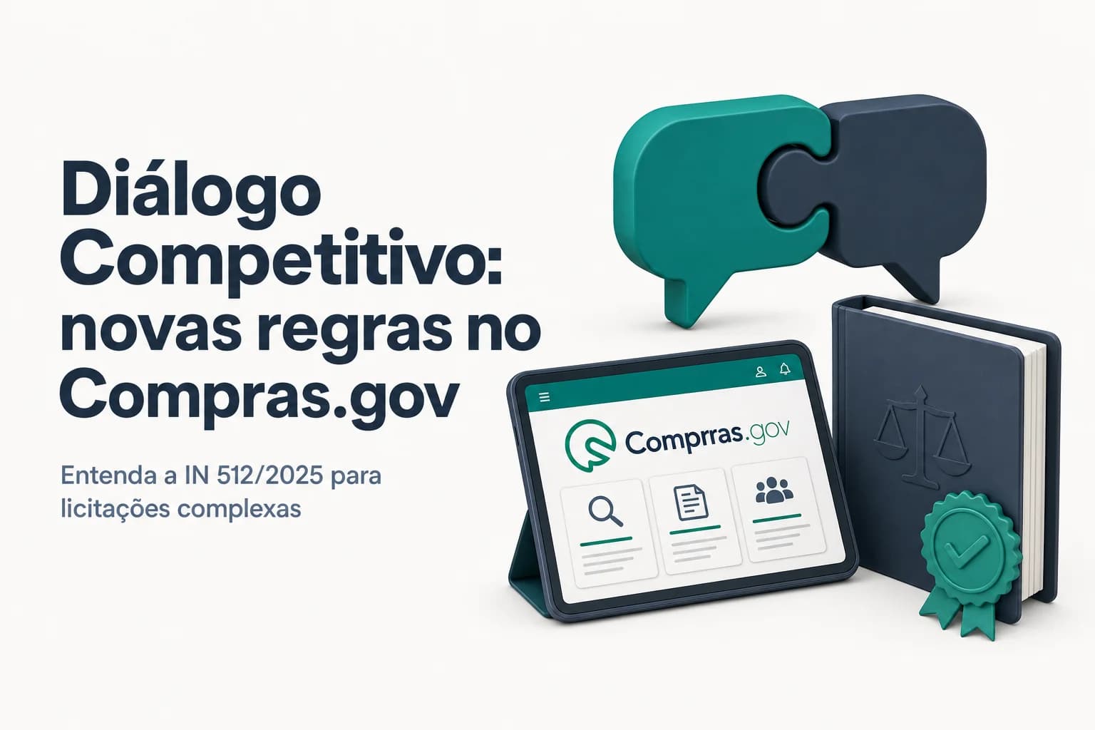 Capa do post sobre a IN SEGES/MGI 512/2025 que regulamenta o diálogo competitivo no Compras.gov.br