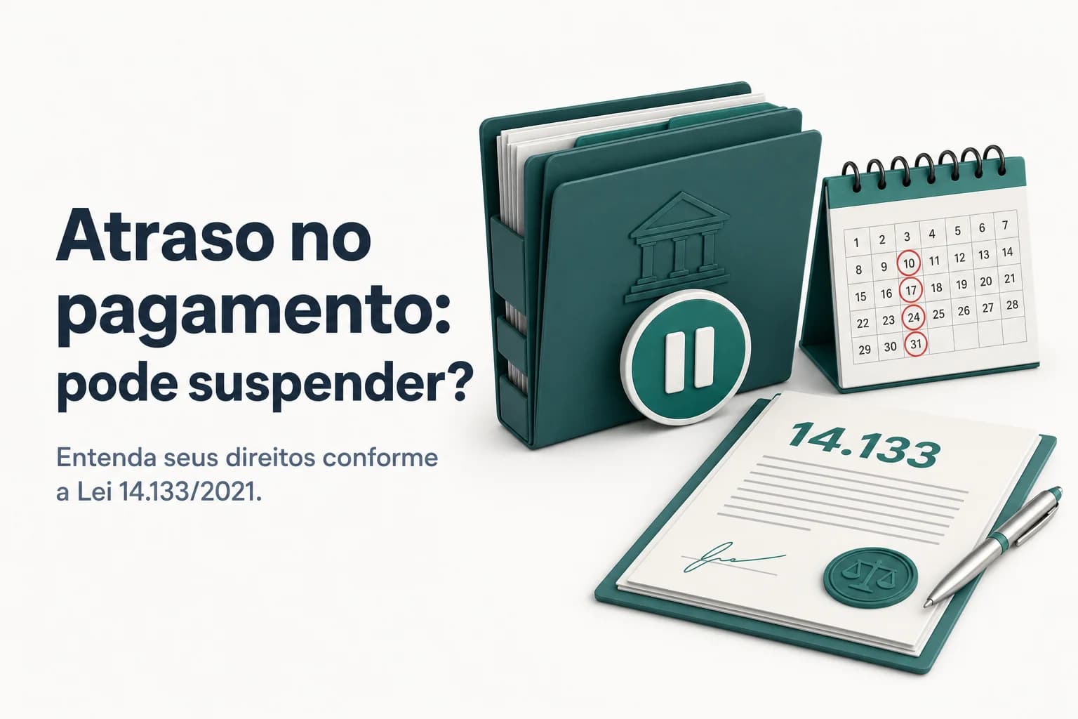 Texto da Lei 14.133/2021 aberto no artigo sobre suspensão de obrigações por inadimplência da Administração Pública