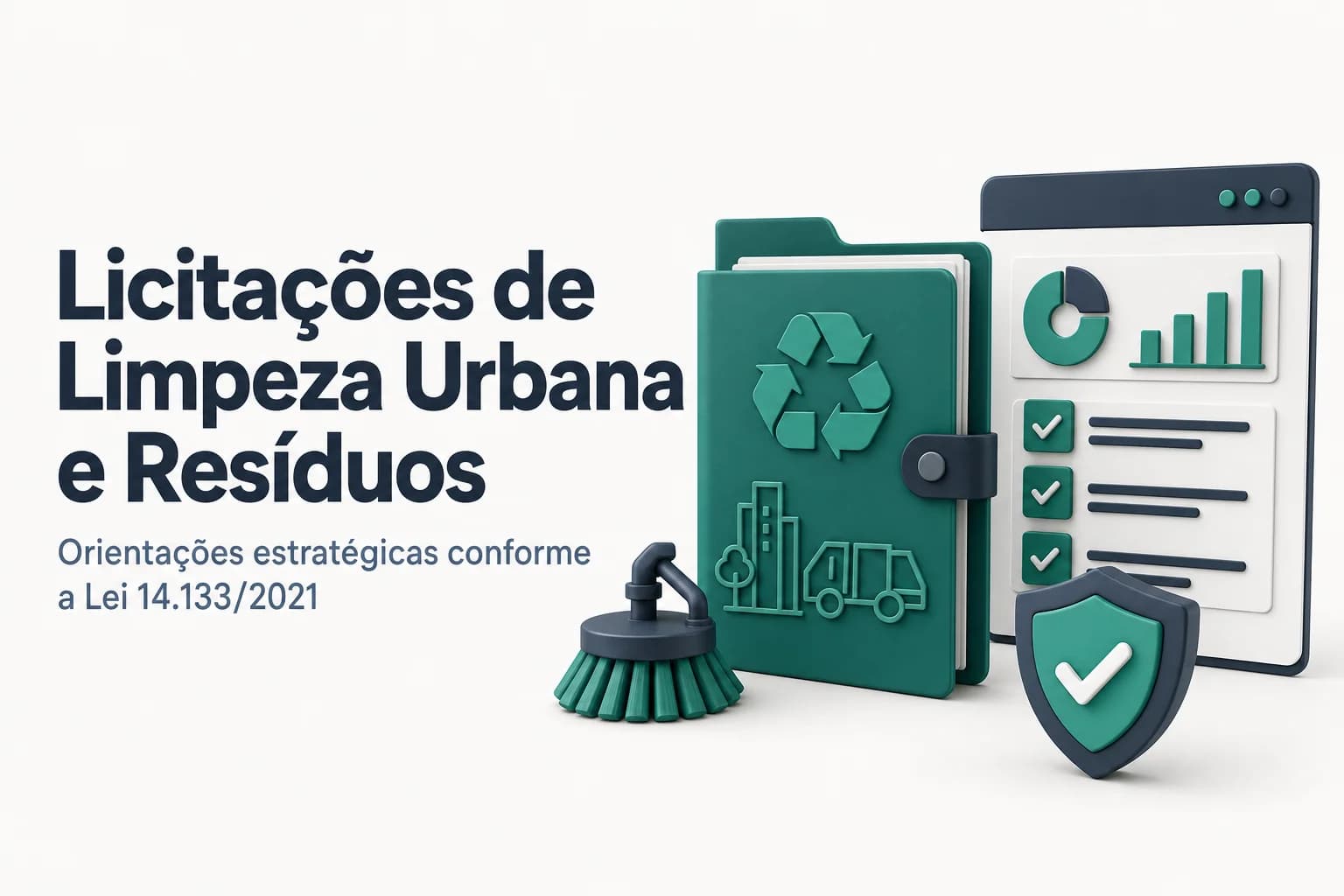 Guia sobre licitação de coleta de resíduos e limpeza urbana para prefeituras conforme a Lei 14.133/2021