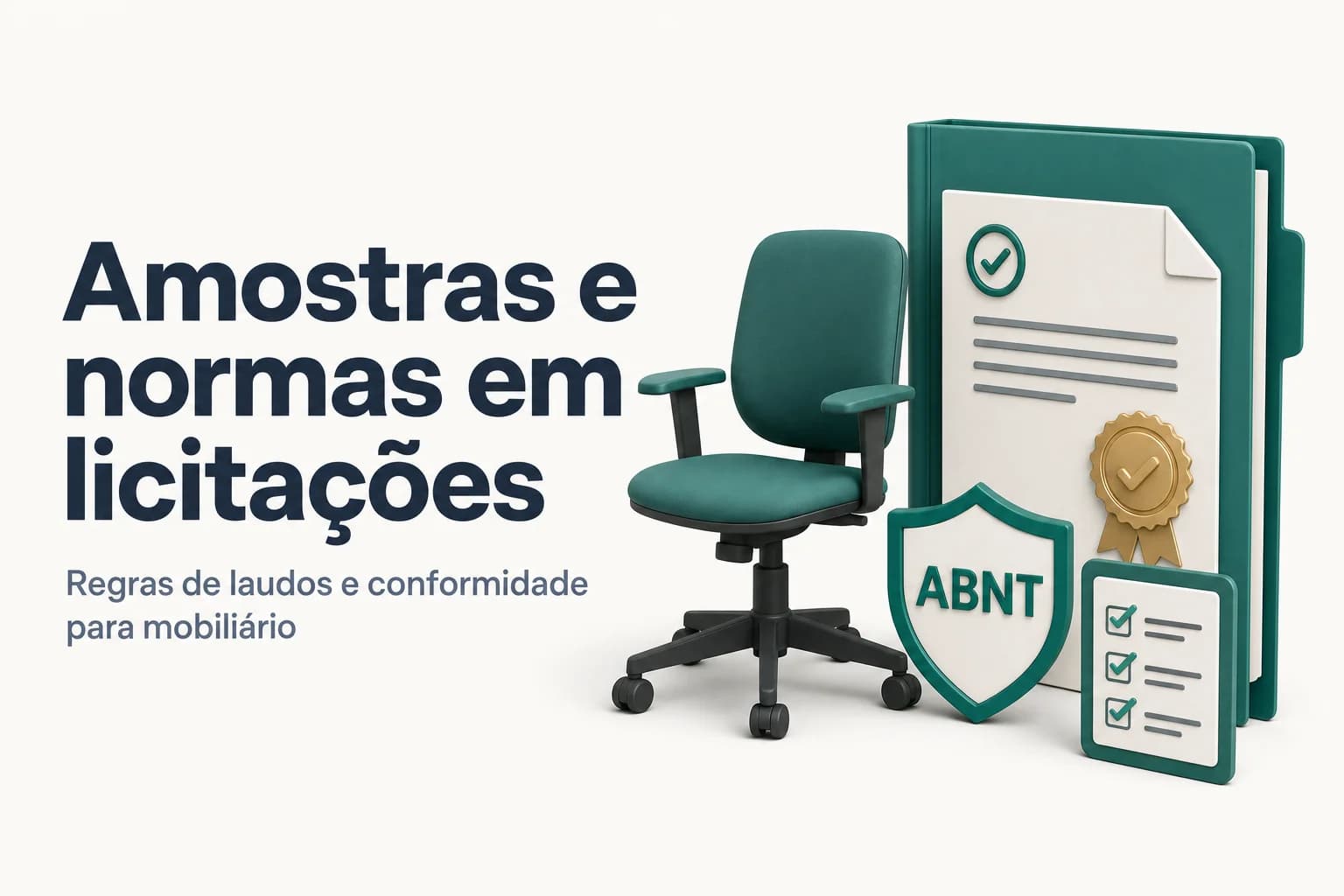 Documentos e normas técnicas para licitação de mobiliário corporativo e escolar: amostras, laudos e certificações.