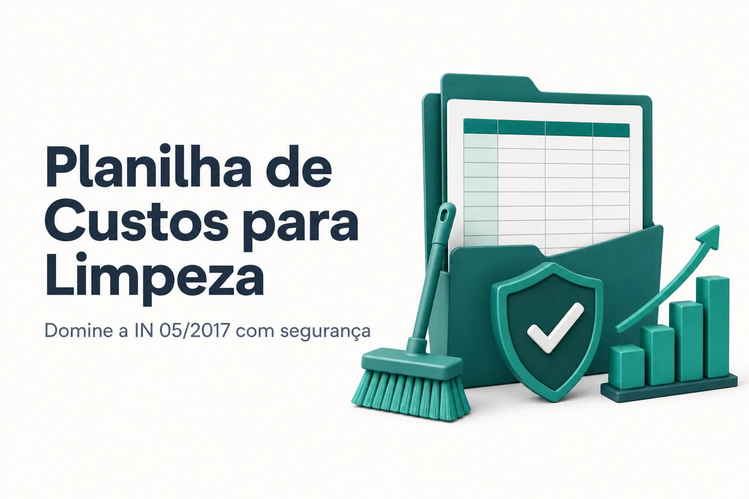 Planilha de custos para serviços de limpeza com destaque para a IN 05/2017 e parâmetros do Anexo VI.