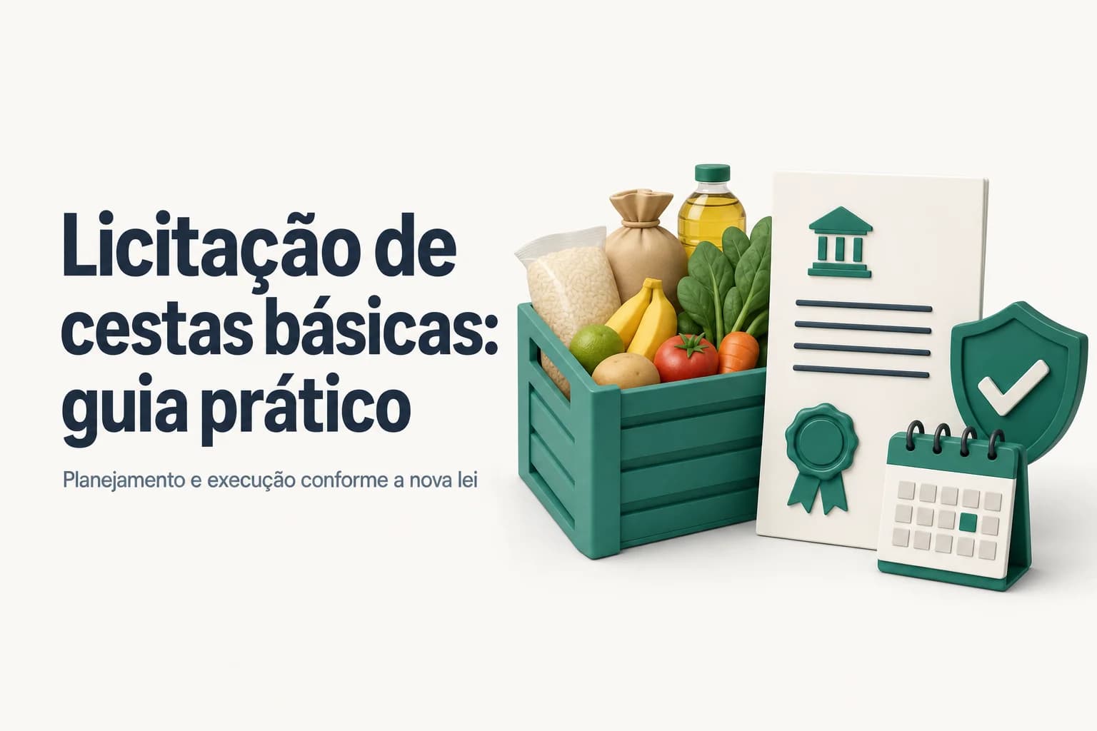 Cestas básicas organizadas para distribuição em programas sociais de combate à fome