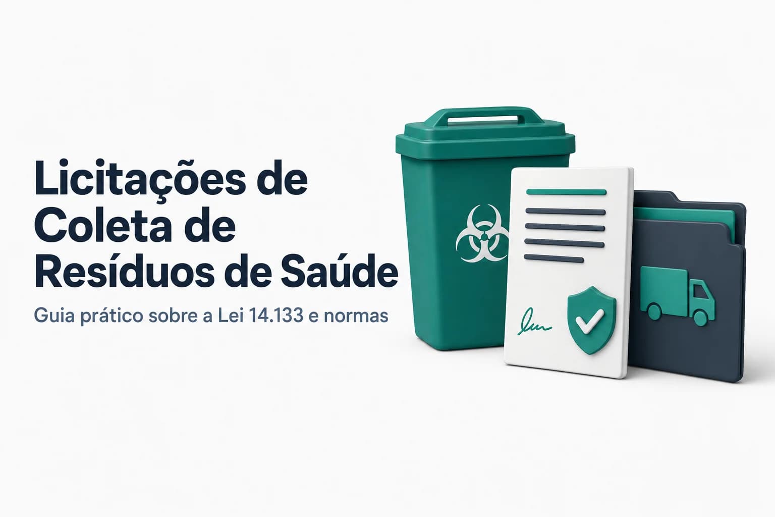 Profissional da saúde descartando resíduo infectante em recipiente adequado com símbolo de resíduo biológico.