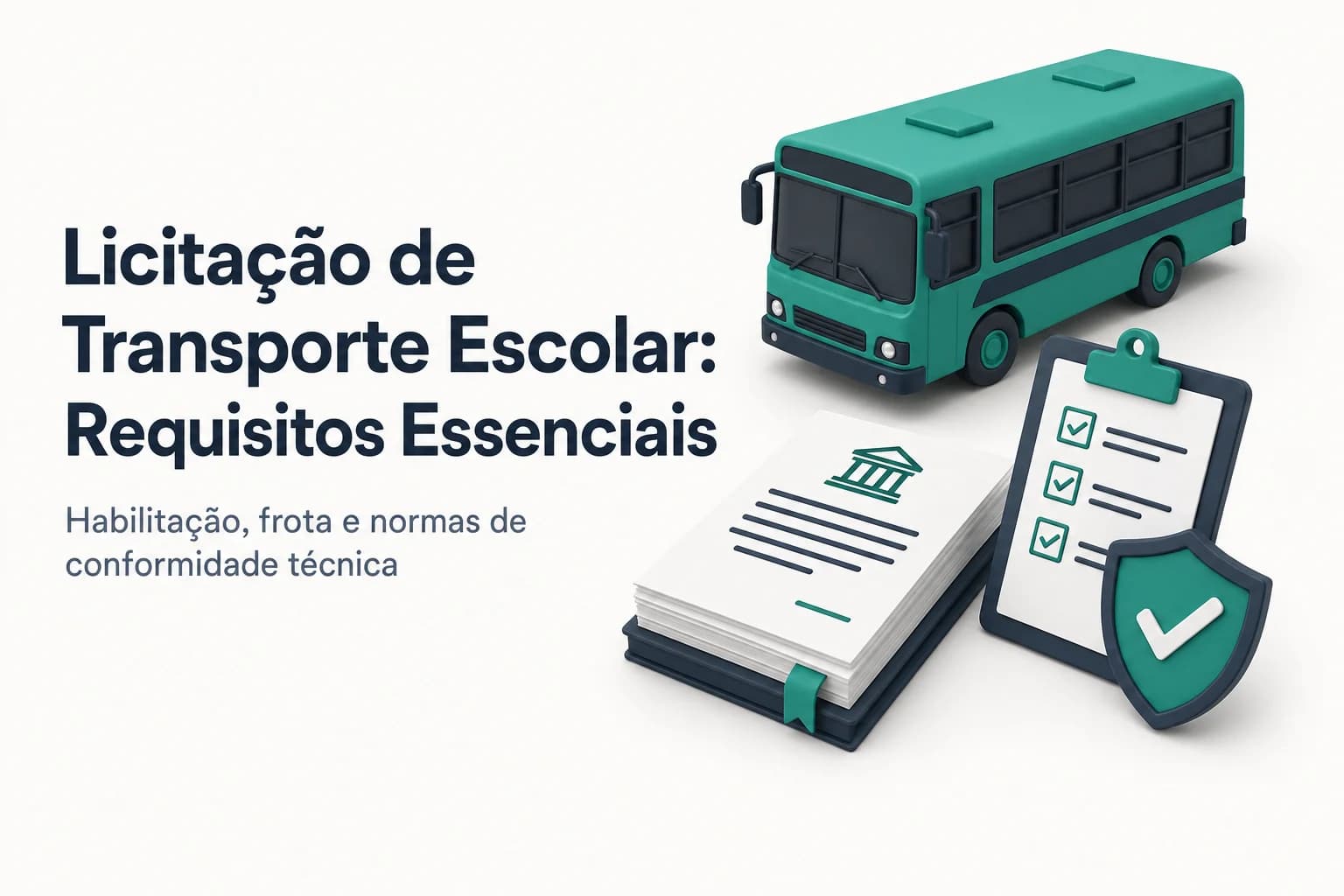 Transporte escolar - requisitos de licitação para empresas, incluindo frota, tacógrafo e documentação.