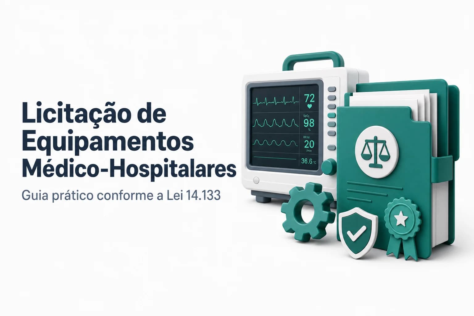 Equipamentos médico-hospitalares em ambiente hospitalar com profissionais de saúde