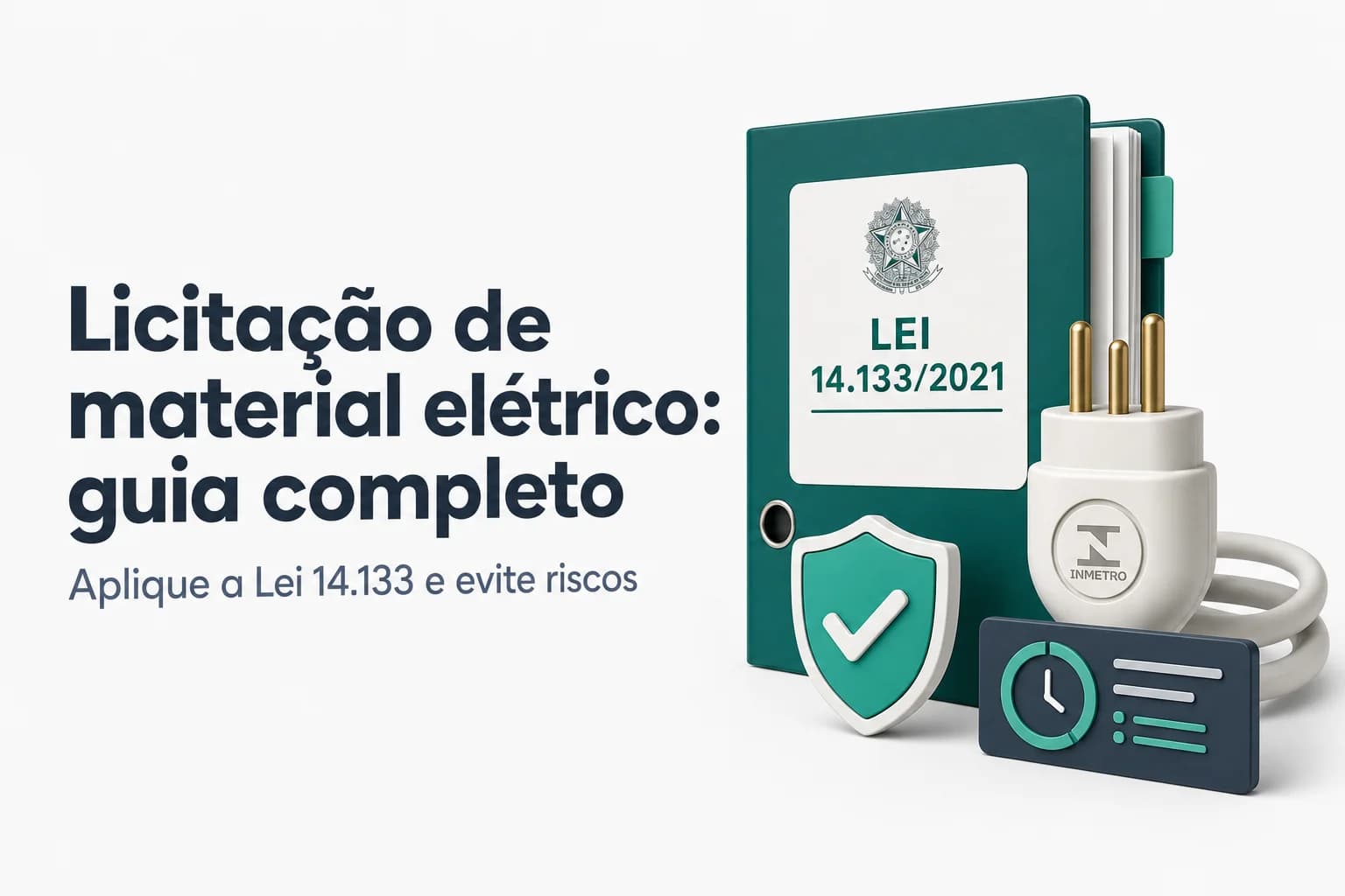 Guia completo sobre licitação pública de material elétrico, abordando planejamento, especificações, modalidades e fiscalização.