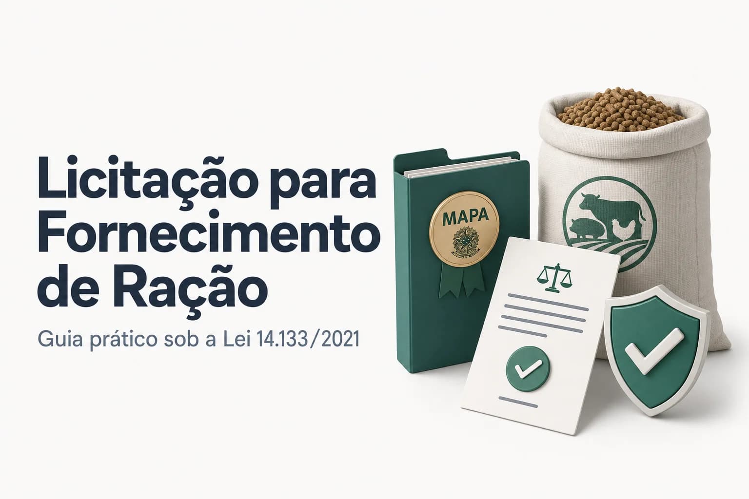 Sacos de ração animal em ambiente de armazenamento, com destaque para rótulos de especificação nutricional.