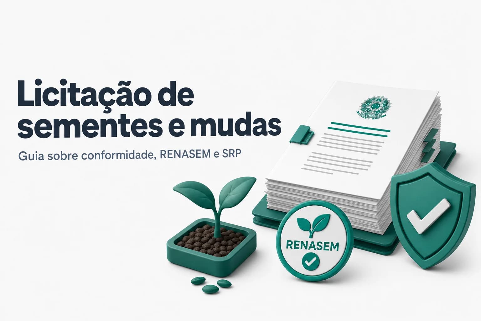 Mudas em viveiro público sendo preparadas para distribuição em licitação.