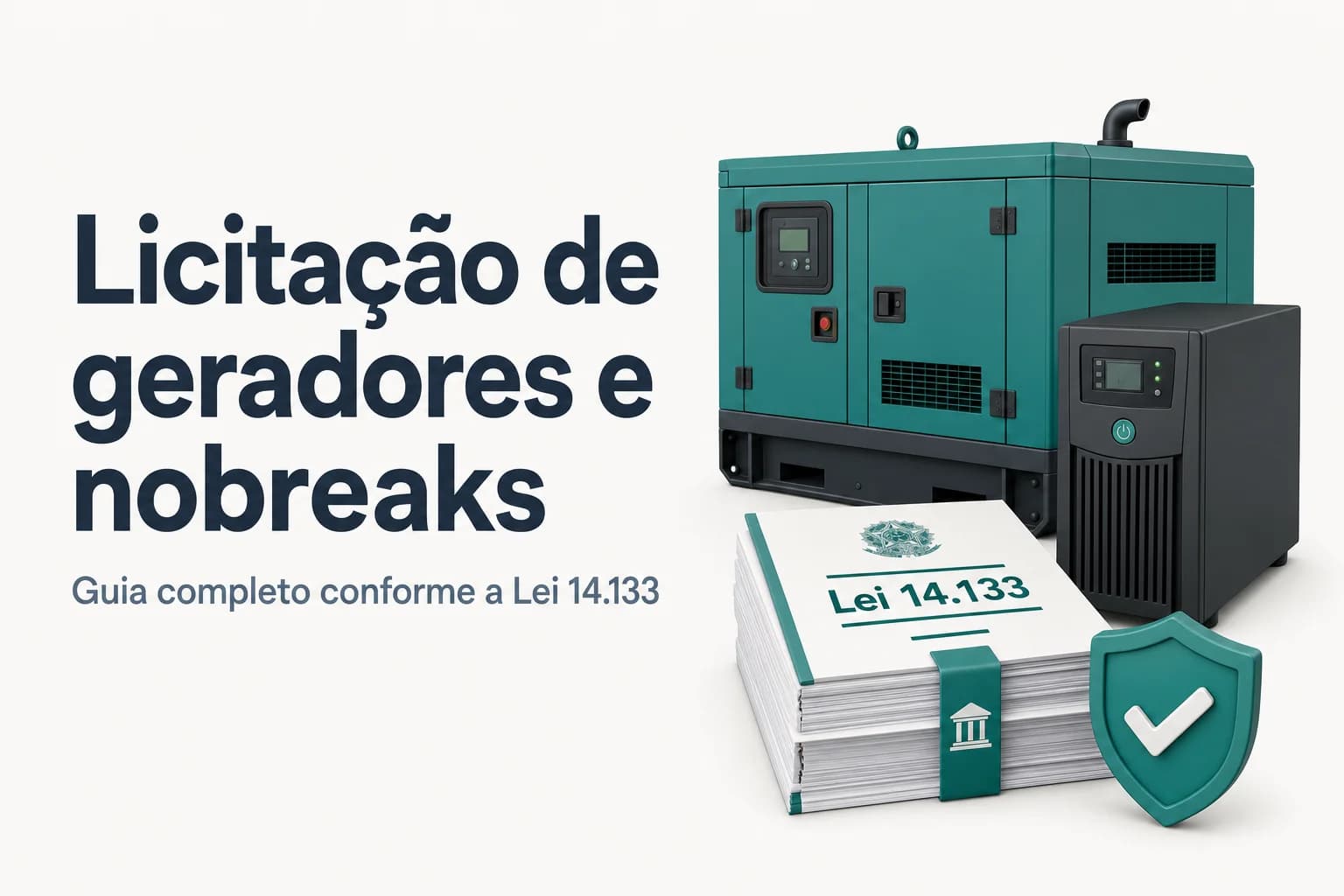 Gerador e nobreak instalados em sala técnica de hospital sobre piso elevado.
