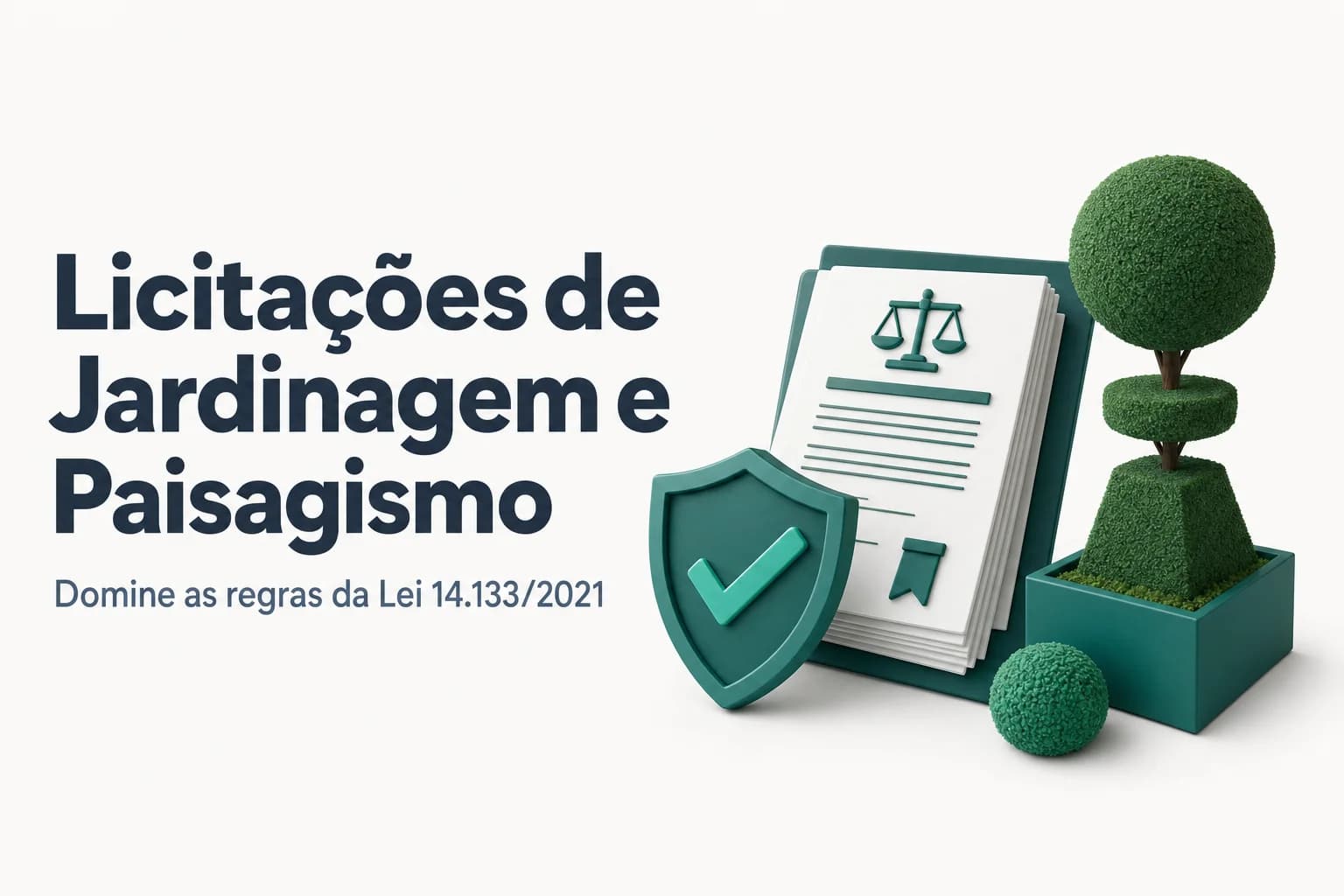 Guia de licitação para jardinagem e paisagismo em áreas públicas com base na Lei 14.133/2021