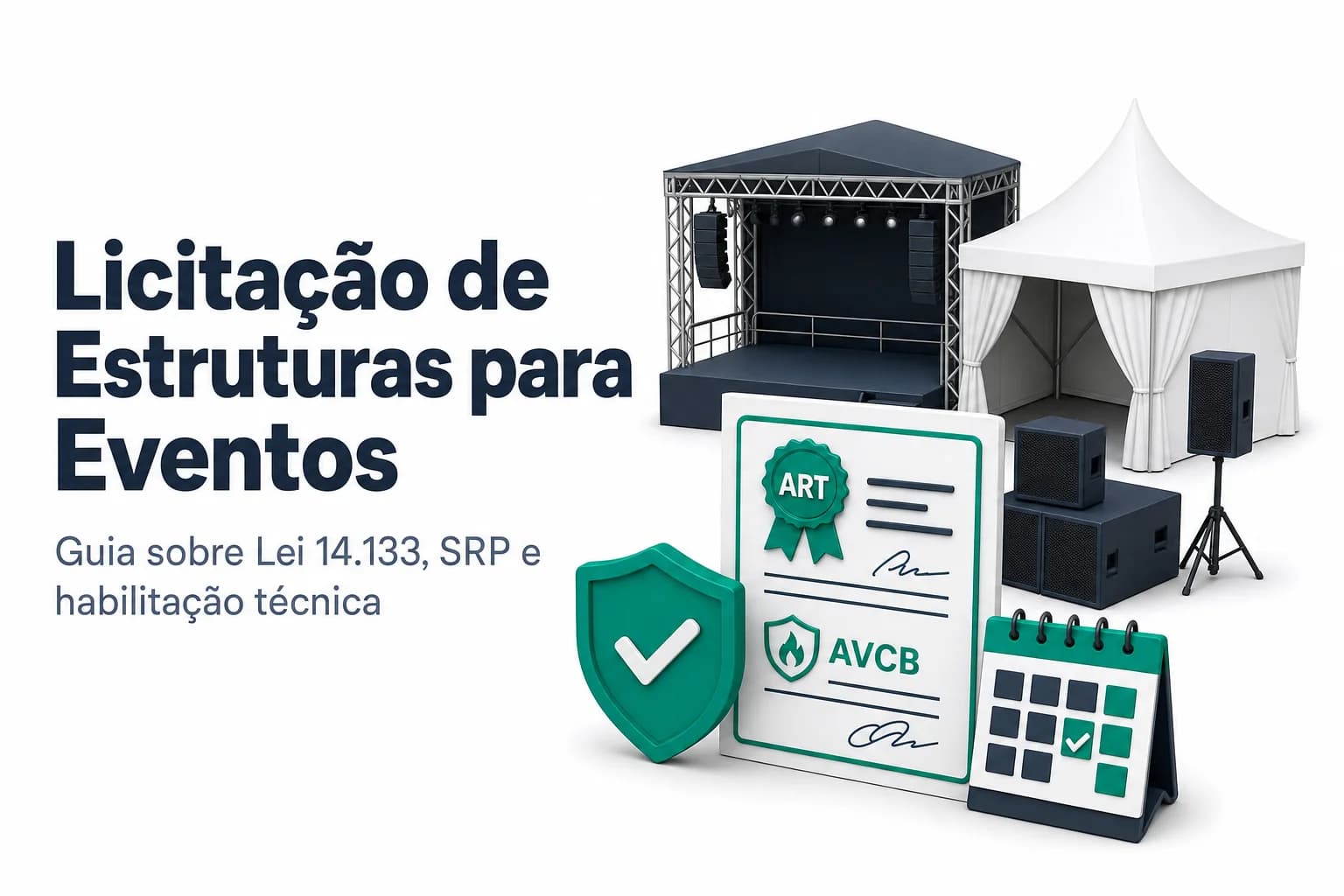 Guia de licitação para locação de tendas, palcos e sonorização de eventos públicos