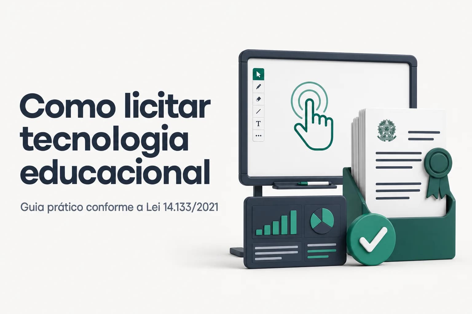 Lousas digitais sendo utilizadas em sala de aula, ilustrando tecnologia educacional adquirida por licitação pública.