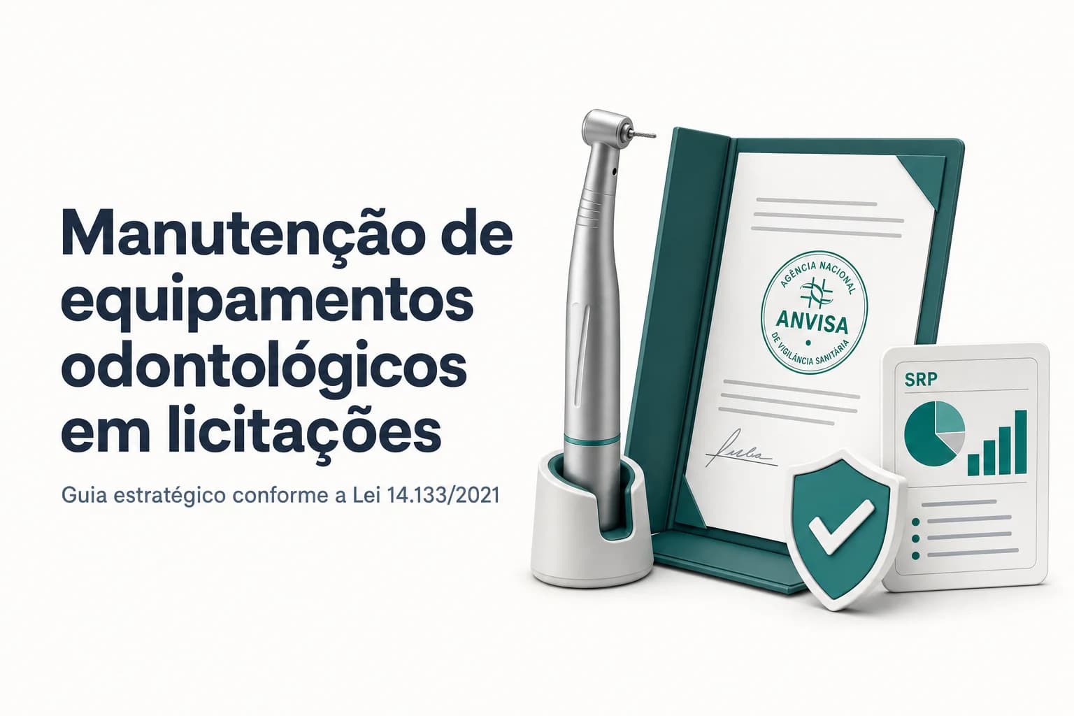 Instrumentos odontológicos sobre edital de licitação