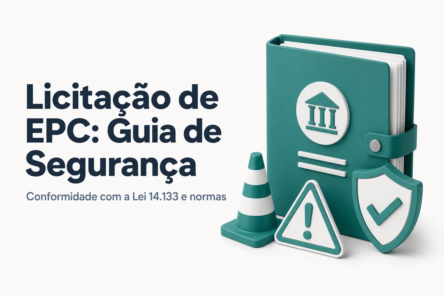 Cones, fitas zebradas e placas de sinalização em obra pública