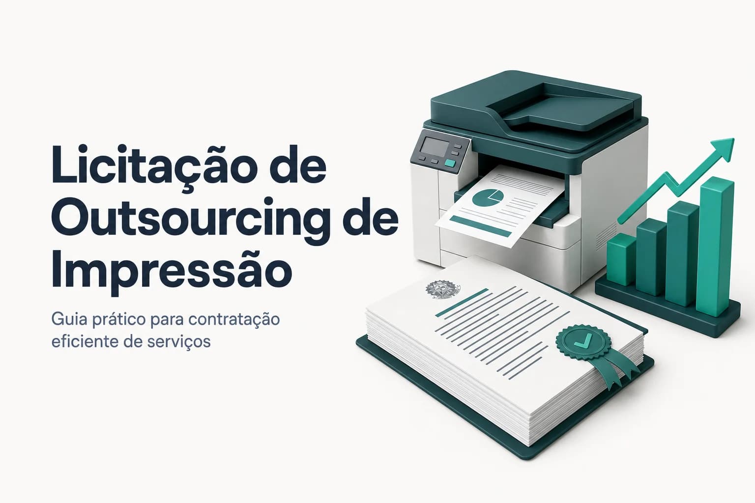 Documento de licitação de outsourcing de impressão com gráficos de TCO e SLA