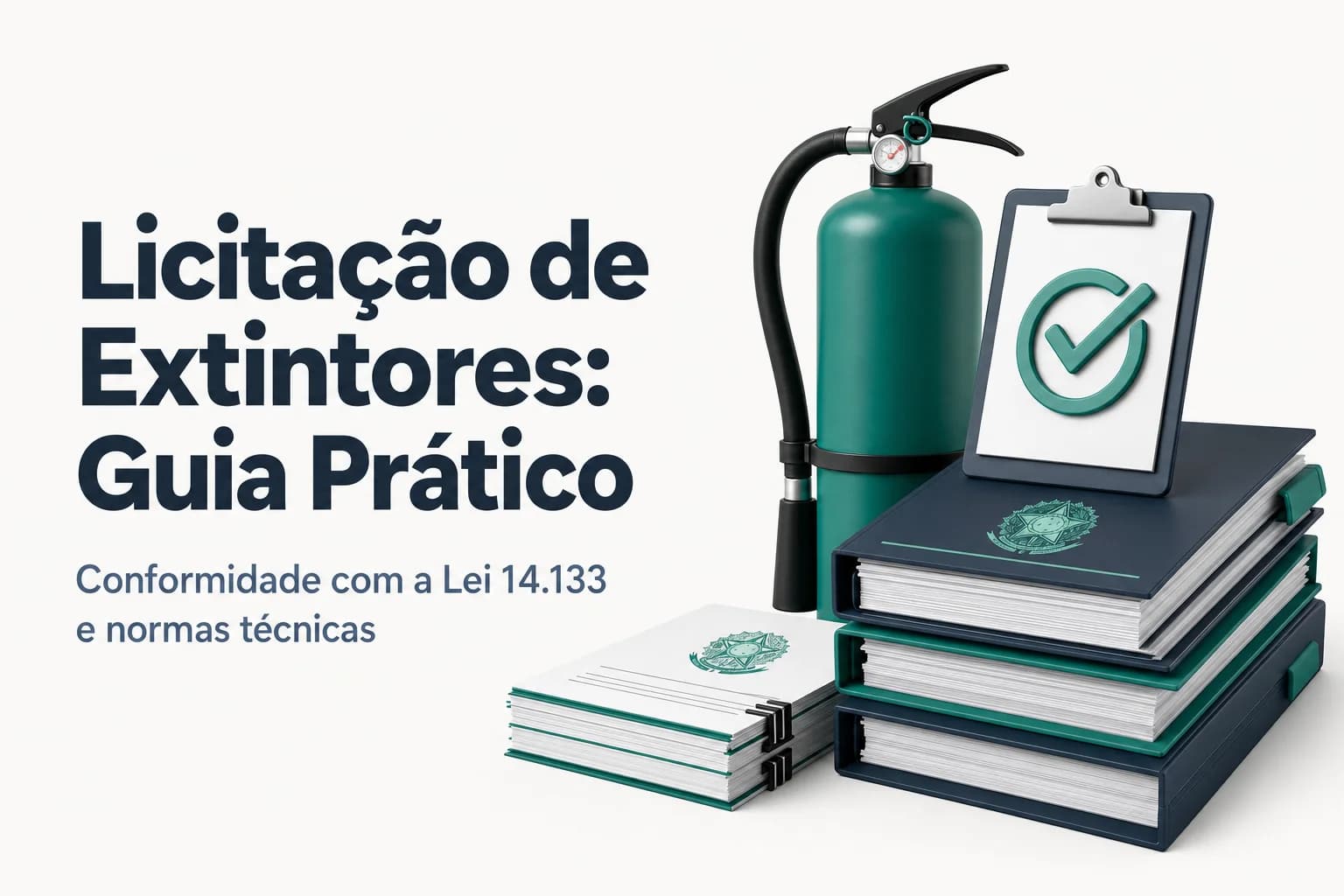 Extintores de incêndio em edifício público, com sinalização de manutenção e recarga em dia.