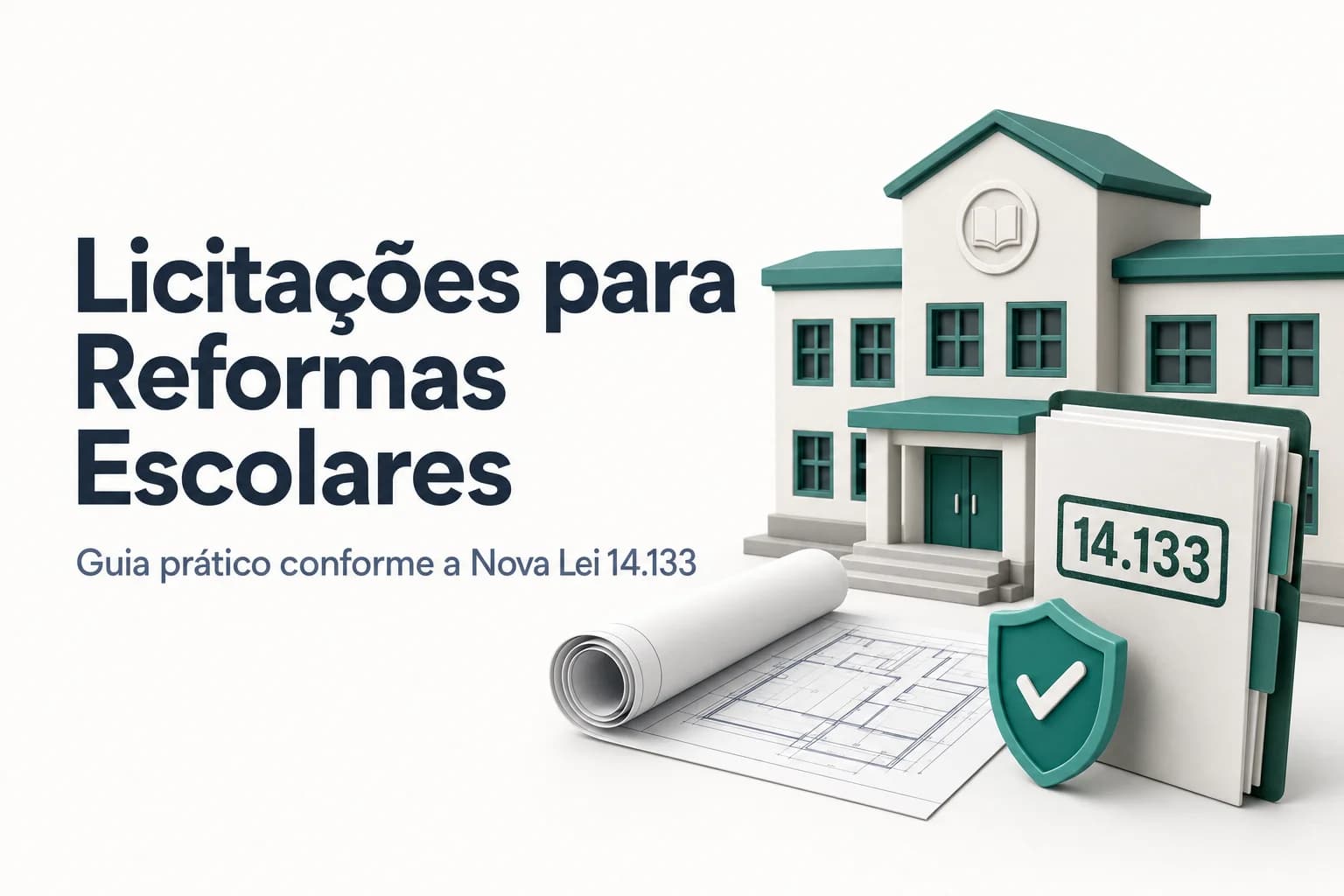 Equipe de engenharia analisando projetos e orçamentos para reforma de escola municipal