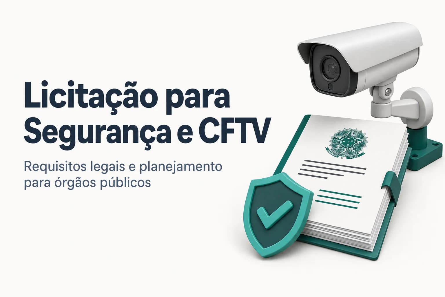 Sistema de câmeras de segurança instalado em fachada de prédio público - licitação