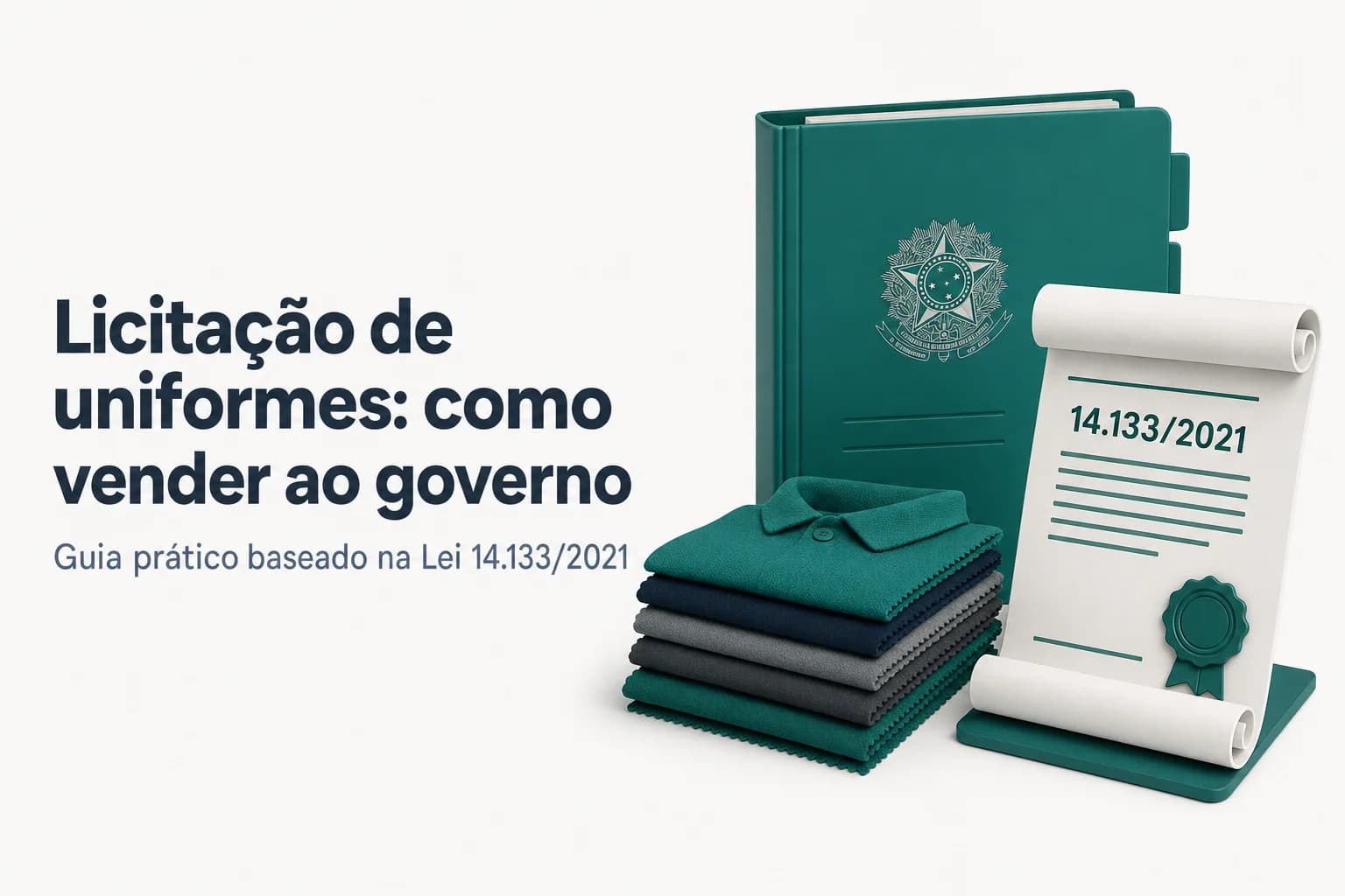 Uniforme de trabalho sendo inspecionado por profissional, representando licitação de confecção para órgãos públicos.