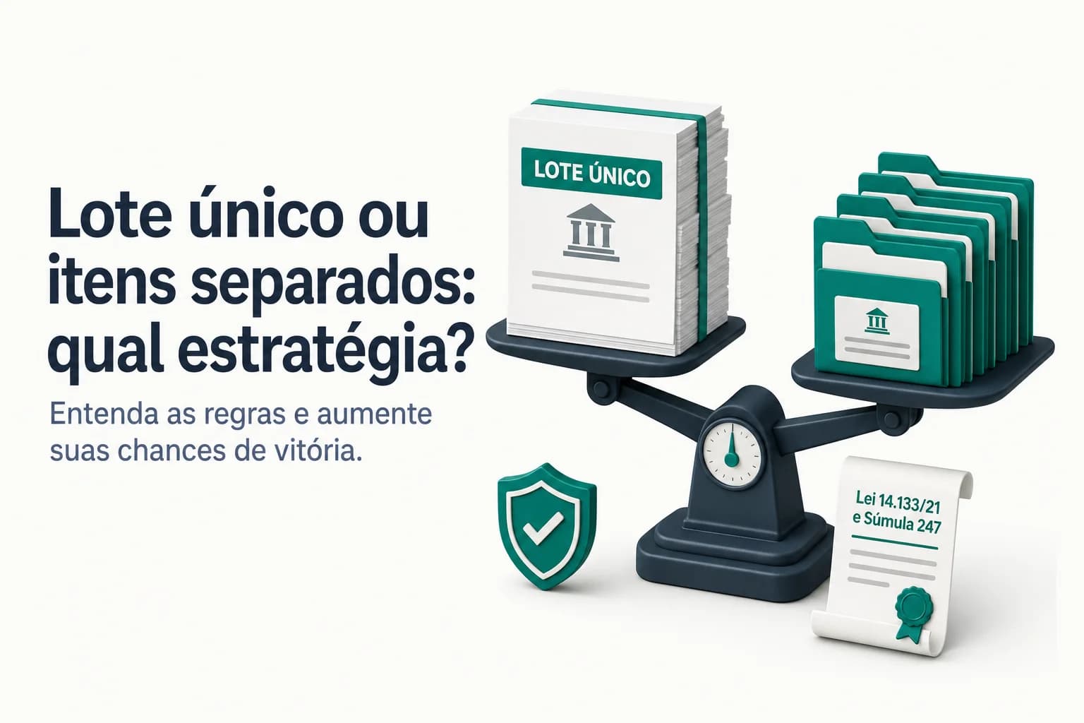 Estratégia de lote único versus itens separados em licitações públicas