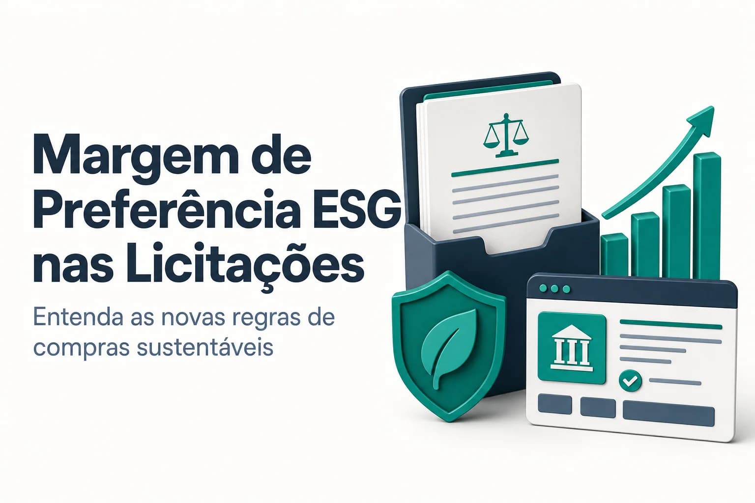 Gráfico ilustrando a margem de preferência para produtos sustentáveis em licitações públicas
