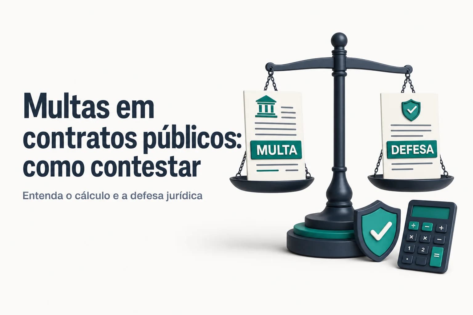 Guia sobre cálculo e contestação de multas em contratos públicos conforme a Lei 14.133/2021